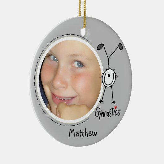 Man Stick Figuur Gymnastics Ornament (Rechts)