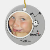 Man Stick Figuur Gymnastics Ornament (Voorkant)