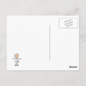 Man Stick Figuur verpleegster Briefkaart (Achterkant)
