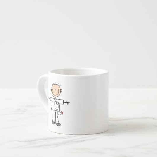 Man Stick Figuur verpleegster Espresso Kop (Links)