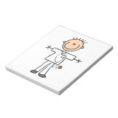 Man Stick Figuur verpleegster Notitieblok (Linkerzijde)