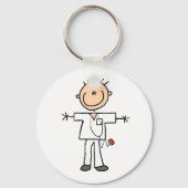 Man Stick Figuur verpleegster Sleutelhanger (Voorkant)