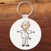 Man Stick Figuur verpleegster Sleutelhanger (Voorkant)