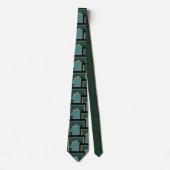 Man Stropdas Emerald Green Gold Black Wedding (Voorkant)