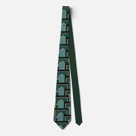 Man Stropdas Emerald Green Gold Black Wedding (Voorkant)