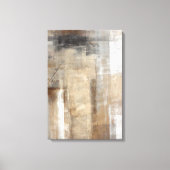 'Man Style' Beige en Bruine Abstracte Kunst Canvas Afdruk (Voorkant)
