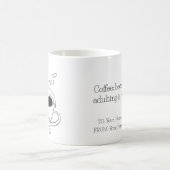 Man submerged in a cup of coffee koffiemok (Center)