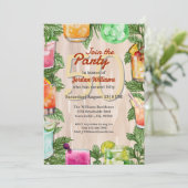 Man Summer Backyard Cocktail 50ste Verjaardagsfees Kaart (Staand voorkant)