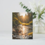 *~* Man Sun Vist Stream Maine Peace AP49 Briefkaart (Staand voorkant)