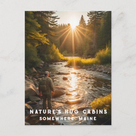 *~* Man Sun Vist Stream Maine Peace AP49 Briefkaart (Voorkant)