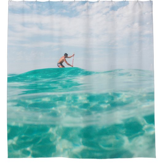 Man surfen douchegordijn (Voorkant)