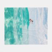 Man surfen fleece deken (Voorkant (Horizontaal))