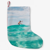 Man surfen kleine kerstsok (Voorkant)