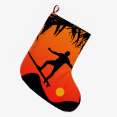 Man surfen op zonneschijnafbeelding grote kerstsok (Voorkant (Hangend))