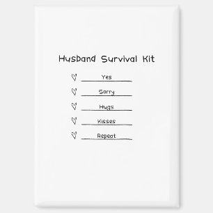 Man Survival Kit schattig Magneet