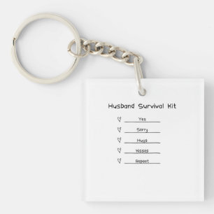 Man Survival Kit schattig Sleutelhanger