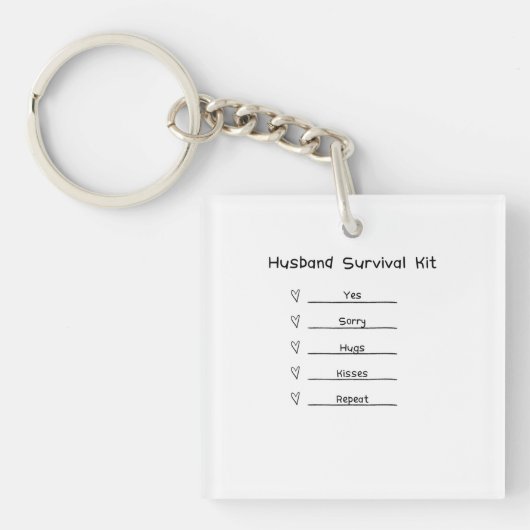 Man Survival Kit schattig Sleutelhanger (voorkant)