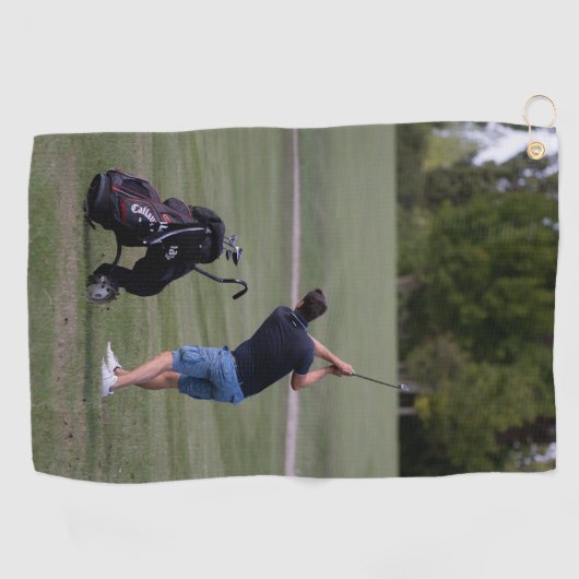 Man swinging een Golf club Handdoeken (Horizontaal)