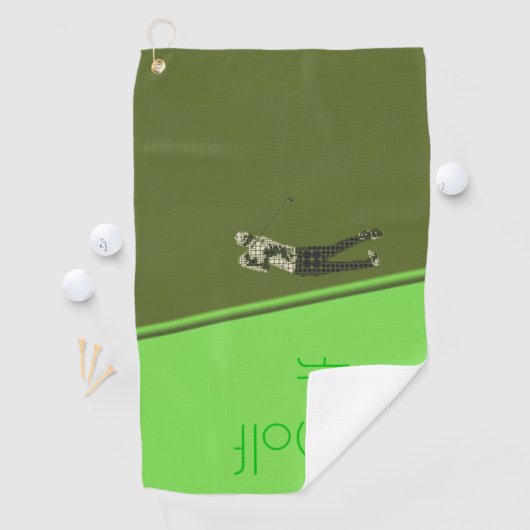 Man swinging een golfclub ontwerp Golfhanddoeken Golfhanddoek (Insitu)