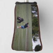 Man swinging een Golfclub Putter Golf Head Hoesje Golfheadcover (Draai 90)