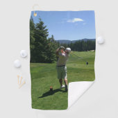 Man swinging een Golfveld Golfhanddoeken Golfhanddoek (Insitu)