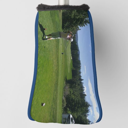 Man swinging een Golfveld Putter Golf Head Hoesje Golfheadcover (Draai 90)