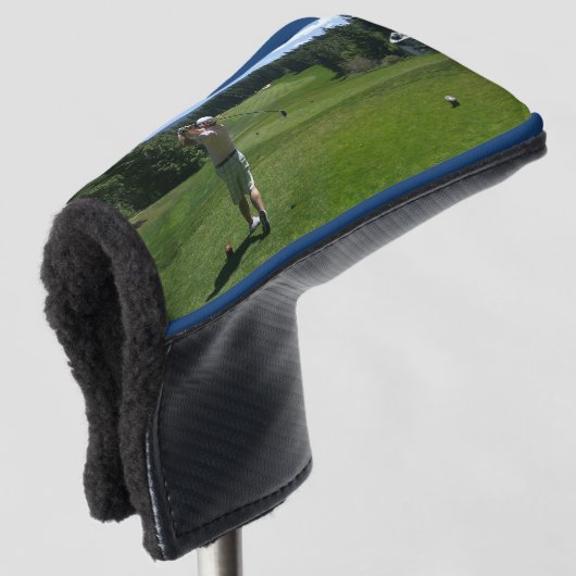 Man swinging een Golfveld Putter Golf Head Hoesje Golfheadcover (3/4 voorkant)