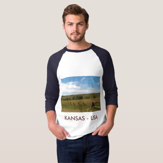 Man T-Shirt/Kansas T-shirt (Voorkant volledig)