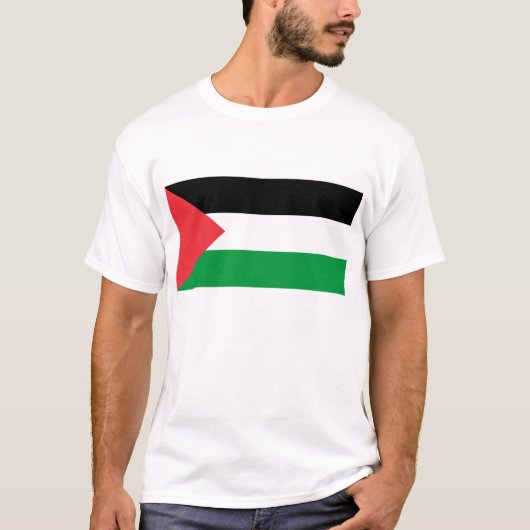 Man T Shirt met de Palestijnse vlag (Voorkant)