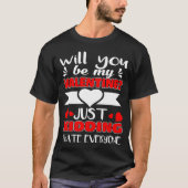 Man T-shirt met Valentijn Fun Sentence. (Voorkant)