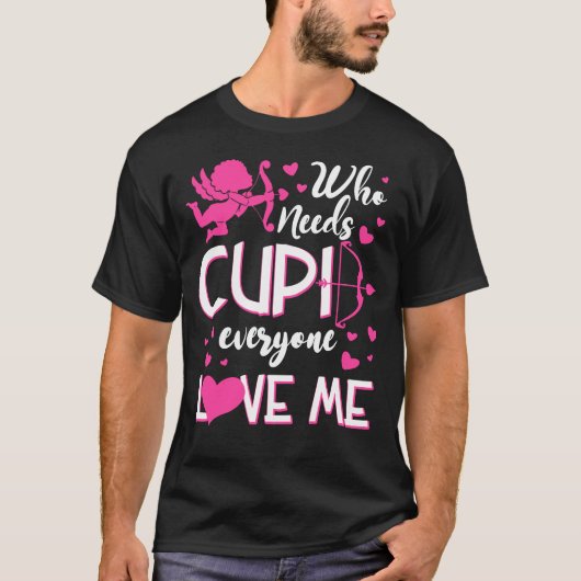 Man T-shirt met Valentijn Fun Sentence. (Voorkant)