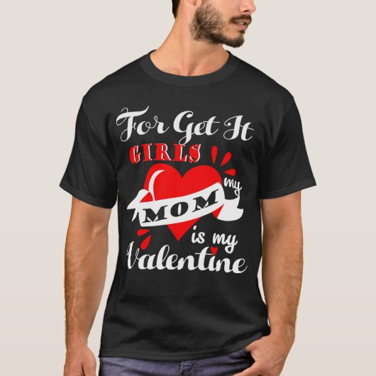Man T-shirt met Valentijn Fun Sentence. (Voorkant)