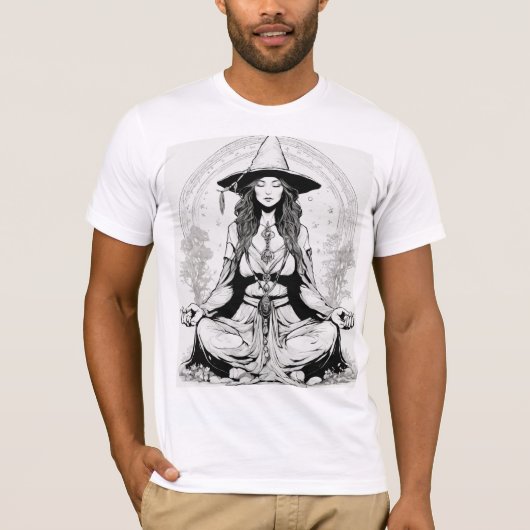 Man T-shirt Oval Horror Print (Voorkant)