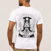 Man T-shirt Oval Horror Print (Achterkant)