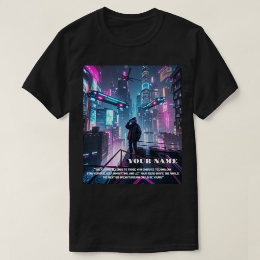 MAN T-SHIRT THEMA CYBERPUNK (Design voorkant)