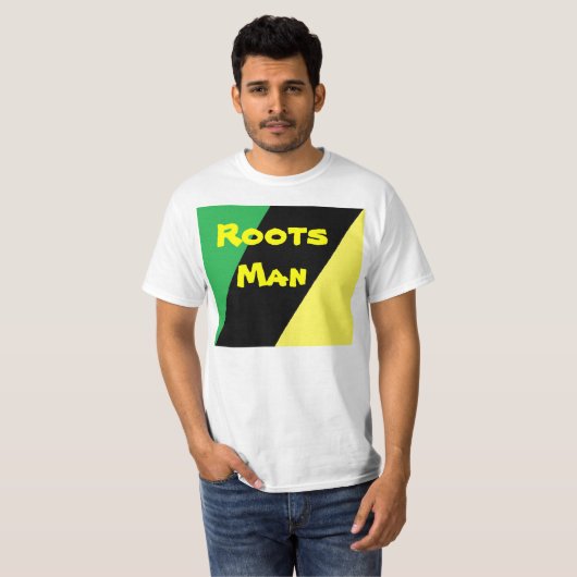 man t-shirts aan de basis (Voorkant volledig)