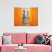 Man Tangier Street 2012 Canvas Afdruk (Insitu (Woonkamer))