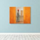 Man Tangier Street 2012 Canvas Afdruk (Insitu (Houten vloer))