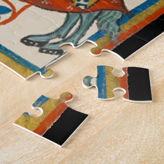 Man te paard 14e-eeuwse Codex Manesse Legpuzzel (Zijkant)