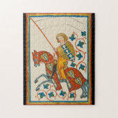 Man te paard 14e-eeuwse Codex Manesse Legpuzzel (Verticaal)