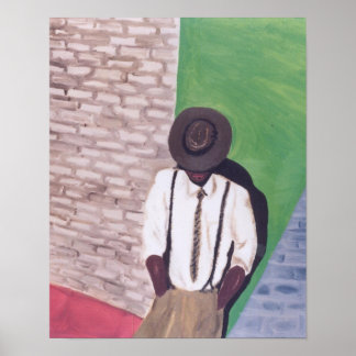 Man tegen de muur poster