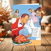  Man Thanksgiving Turkije Feestdagen Kaart