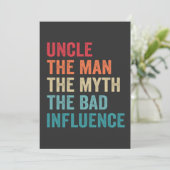 Man The Myth The Bad Influence Funny Feestdagenkaart (Staand voorkant)