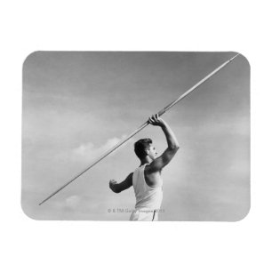 Man Throwing Javelin Magneet