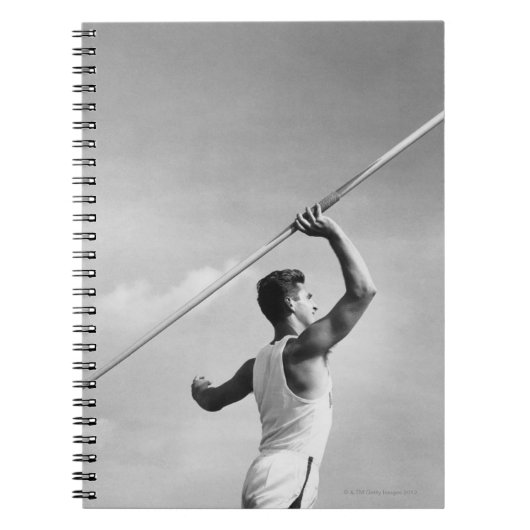 Man Throwing Javelin Notitieboek (Voorkant)