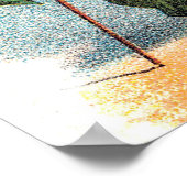 Man Tomato, grappige cartoon,  illustratie Poster (Hoek)