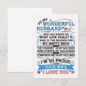 Man tot mijn geweldige man RSVP kaartje (Voorkant / Achterkant)