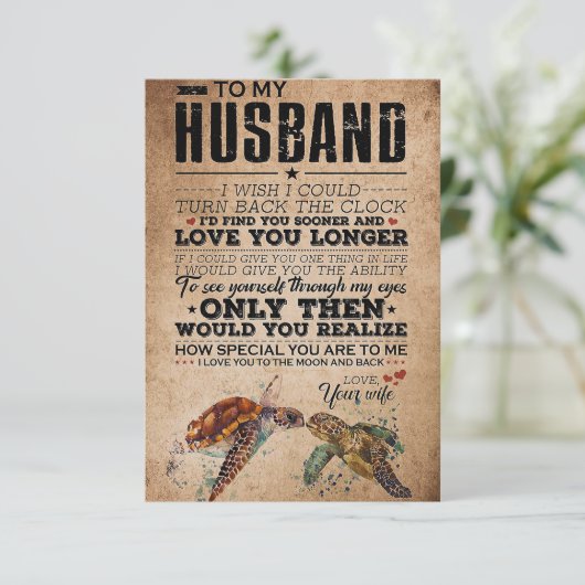 Man tot mijn man, hou langer van je RSVP kaartje (Staand voorkant)