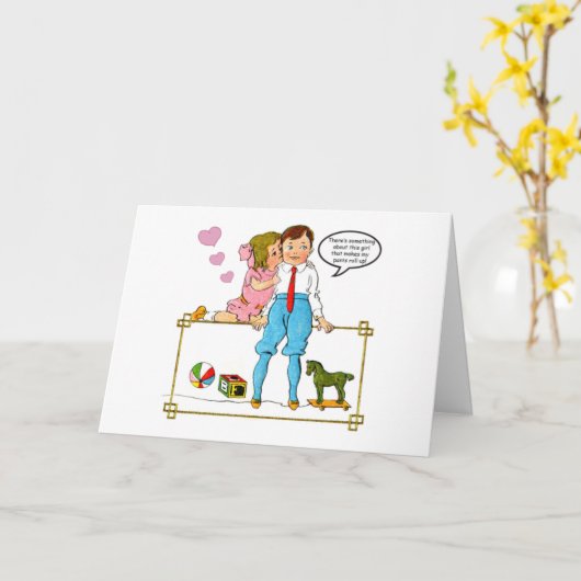 Man tot vrouw-Humor/verjaardag Kaart (Gele Bloem)