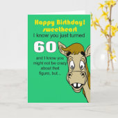 Man tot vrouw wordt 60 kaart (Gele Bloem)